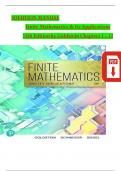 Solution Manual For Finite Mathematics and Its Applications, 13 Edition by Larry J. Goldstein, Verified Chapters 1 - 12, Complete Newest Version