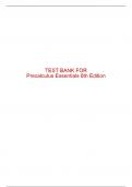 Test Bank For Precalculus Essentials 6th Edition All Chapters - 9780137417698