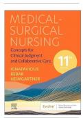 Test Bank For Medical-Surgical Nursing Concepts for Clinical Judgment and Collaborative Care By Ignatavicius 11th Edition All Chapter Complete Guide With Rationales  Latest Edition