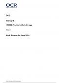 OCR A Level Biology B Paper 3 JUNE 2024 MARK SCHEME