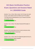 3CX Basic Certification Practice Exam | Questions and Answers Rated A+ | 2024/2025 Guide 