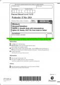 Pearson Edexcel Level 3 GCE History Advanced Subsidiary PAPER 1: Breadth study with  interpretations Option 1E: Russia, 1917–91: from Lenin to Yeltsin QP MAY 2024