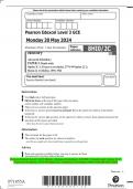 Pearson Edexcel Level 3 GCE History Advanced Subsidiary PAPER 2: Depth study Option 2C.1:  France in revolution, 1774–99 Option 2C.2: Russia in revolution, 1894–1924 QP MAY 2024 