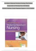 Davis Advantage for Maternal-Newborn Nursing: The Critical Components of Nursing Care, 4th Edition TEST BANK by Roberta Durham, Linda Chapman, Verified Chapters 1 - 19, Complete Newest Version