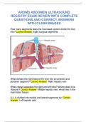 ARDMS ABDOMEN ULTRASOUND  REGISTRY EXAM REVIEW WITH COMPLETE  QUESTIONS AND CORRECT ANSWERS  WITH CLEAR IMAGES