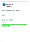 Pearson Edexcel GCE In Italian (9IN0) Paper 03 Speaking Mark Scheme  (Results) Summer 2024