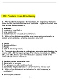 TMC Practice Exam B Kettering 160 Question Mock Board Exam Answered Updated for class of Fall 2022