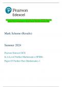 Pearson Edexcel GCE In A Level Further Mathematics (9FM0) Paper 03  Further Pure Mathematics 1 Mark Scheme (Results) Summer 2024 