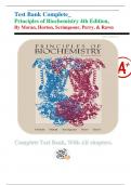 Test Bank Complete_ Principles of Biochemistry 4th Edition, By Moran, Horton, Scrimgeour, Perry, & Rawn| All Chapter 1-23