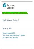 Pearson Edexcel GCE In A Level Further Mathematics (9FM0)  Paper 4B Further Statistics Mark Scheme (Results) Summer 2024 