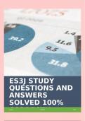 ES3J STUDY QUESTIONS AND ANSWERS SOLVED 100% CORRECT!!