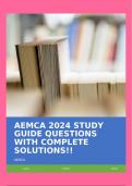 AEMCA 2024 STUDY GUIDE QUESTIONS WITH COMPLETE SOLUTIONS!!