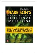 TEST BANK FOR HARRISON S PRINCIPLES OF INTERNAL MEDICINE SELF ASSESSMENT AND BOARD REVIEW 19 EDITION GRADED A+ ALL CHAPTERS. 