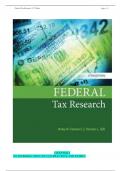 Federal Tax Research 12th Edition by Roby Sawyers, Steven Gill Test Bank ||all chapters!!!