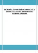 D018 AEM3 Leading Inclusive Schools Task 2 passed 2024 complete update Western Governors University