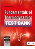 Exam (elaborations) TEST BANK FOR Fundamentals of Thermodynamics 7th Edition By Claus Borgnakke, Richard E. Sonntag (Solution Manual)