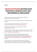 NR546 PSYCHOPHARM MIDTERM EXAM  QUESTIONS & ANSWERS LATEST 2024- 2025|GRADED A+|100% SOLVED