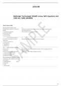  Radiologic Technologist BOARD review With Questions And 100% ALL SURE ANSWERS