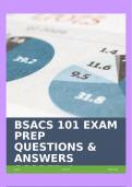 BSACS 101 EXAM PREP QUESTIONS & ANSWERS SCORED A+