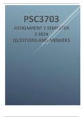 PSC3703 Assignment 2 (ESSAY) Semester 2 2024 QUESTIONS AND ANSWERS.pdf