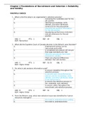 Chapter 2 Foundations of Recruitment and Selection I Reliability and Validity 5e Test Bank