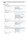 Chapter 3 Foundations of Recruitment and Selection II Legal Issues Test Bank Catano 5e