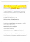 Kentucky Health Insurance Final exam study Guide with 100% Correct Answers | Verified | Latest Update 2024| Already Passed