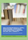 HEALTHSTREAM:EMTALA+HIPPA+PROFESSIONAL COMPLIANCE EXAM QUESTIONS & ANSWERS SOLVED 100% CORRECT!!