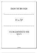 (WGU D220) NURS 3620 IT in NP - OA Readiness Guide Q & S 2024