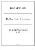 (WGU D223) NURS 2650 Healthcare Policy & Economics - FA Readiness Guide Q & S 2024.