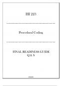 HU - HI 223 Procedural Coding - Final Readiness Guide Q & S 2024.