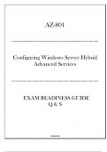 AZ-801 Configuring Windows Server Hybrid Advanced Services - Updated Exam Readiness Guide 2024