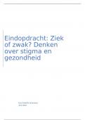 Eindopdracht: Ziek of zwak? Denken over stigma en gezondheid