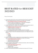 BEST RATED A+ HESI EXIT 2022/2023 