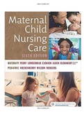 Maternal Child Nursing Care 6th Edition Perry Test Bank 