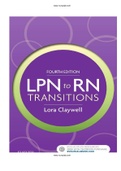 LPN to RN Transitions 4th Edition by Claywell Test Bank ISBN-13 ‏ : ‎978-0323401517