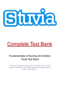 Fundamentals of Nursing 2nd Edition Yoost Test Bank