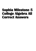 Sophia Milestone 5 College Algebra All Correct Answers