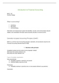 Class notes Financial Accounting (BACC152) 