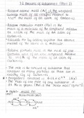 AQA Chemistry A level Amounts of Substances A* Notes (PART 1)