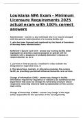 Louisiana NFA Exam - Minimum Licensure Requirements 2025 actual exam with 100- correct answers