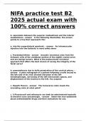 NIFA practice test B2 2025 actual exam with 100- correct answers.