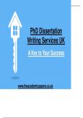 PhD Dissertation Writing Services UK