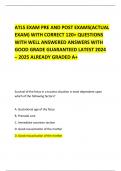 ATLS EXAM PRE AND POST EXAMS(ACTUAL EXAM) WITH CORRECT 120+ QUESTIONS WITH WELL ANSWERED ANSWERS WITH GOOD GRADE GUARANTEED LATEST 2024 – 2025 ALREADY GRADED A+    