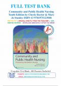 Test Bank For Community and Public Health Nursing, 10th Edition, By Cherie Rector, Mary Jo Stanley, All Chapters 1-30