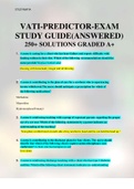 VATI-PREDICTOR-EXAM STUDY GUIDE(ANSWERED) 250+ SOLUTIONS GRADED A+