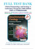 Test Bank For Clinical Immunology and Serology A Laboratory Perspective 5th Edition by Christine Dorresteyn Miller