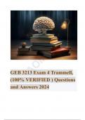 GEB 3213 Exam 4 Trammell, (100% VERIFIED ) Questions and Answers 2024