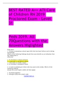 BEST RATED A++ ATI Care of Children RN 2019 Proctored Exam - Level 3! 