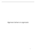 Algemeen beheer en organisatie 2021-2022